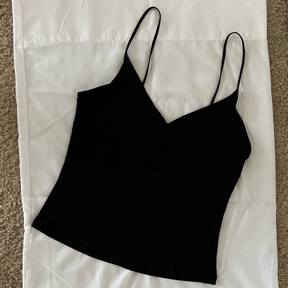 Black Spaghetti Strap Cami Top